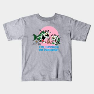 Fritts Cartoons "Hooked on Fishing" Kids T-Shirt